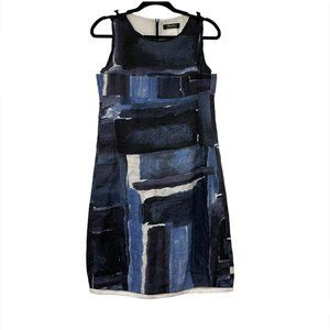 'S Max Mara Blue Printed Mini Dress